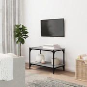 vidaXL Móvel de TV 60x33x41 cm derivados madeira/aço cinzento sonoma
