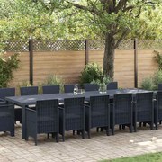 vidaXL Conjunto de Jantar para Jardim 15 pcs Antracite Para 14 Pessoas