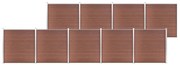 vidaXL Painel de vedação para jardim 1564x186 cm WPC castanho
