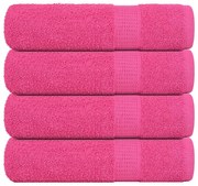 Toalhas de banho 4 pcs 100x150 cm 360 gsm 100% algodão rosa