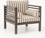 Cadeira de jardim com braços em madeira de acácia Bo