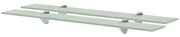 vidaXL Prateleiras flutuantes 2 pcs vidro 70x10 cm 8 mm