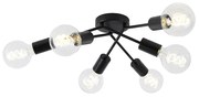 Plafon design preto 6-luzes - SPUTNIK Design