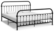 vidaXL Estrutura de cama em metal 180x200 cm preto