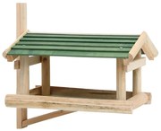 vidaXL Comedouro de pássaros 35x29,5x21 cm madeira maciça