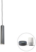 LED Candeeiro de suspensão design inteligente preto com lâmpada GU10 WiFi - Tuba Small Design,Industrial,Moderno