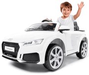 AUDI TT RS 12V PREMIUM CARRO ELÉTRICO INFANTIL 12V BANCO EM COURO E BORRACHA BRANCO