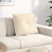 vidaXL Travesseiro para Costas Creme 60 x 50 cm