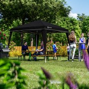 Tenda dobrável Popup Capri 3x3m Proteção UV 50 com saco transporte Preto