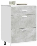 vidaXL Armário base cozinha “Lyon” betão cinzento madeira projetada