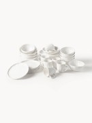 Conjunto de loiça em porcelana com relevo Sali, 30 uni.