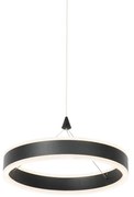 Candeeiro suspenso preto 30 cm incl. LED regulável em 3 níveis - Lyani Design