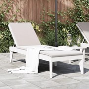 vidaXL Espreguiçadeira 186x60x29 cm PP branco