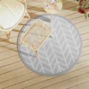 Tapete de exterior Ø120 cm ARAKIL PP cinzento