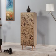 Armário para Calçado Filinta – Carvalho Sonoma – 50x135x38 cm