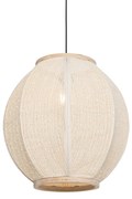 Candeeiro de suspensão oriental natural 46 cm - Rob Oriental