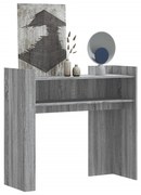vidaXL Mesa consola 100x35x90 cm derivados de madeira cinzento sonoma