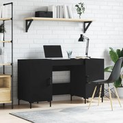 vidaXL Secretária 140x50x75 cm derivados de madeira preto