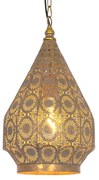 Candeeiro suspenso oriental dourado 26 cm - Mowgli Oriental