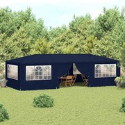 vidaXL Tenda festas profissional c/ paredes laterais 4x9m 90g/m² azul