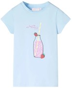 T-shirt de criança azul-suave 128