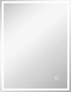 HOMCOM Espelho de Banheiro com Iluminação 90x70 cm Espelho LED de Parede com Função de Memória 3 Cores de Luz Prata | Aosom Portugal