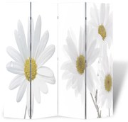 vidaXL Biombo dobrável com estampa de flores 160x170 cm