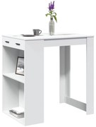 vidaXL Mesa de bar 102x70x103,5 cm derivados de madeira branco