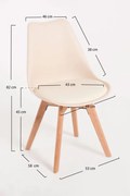 Pack 4 Cadeiras Synk Basic - Beige