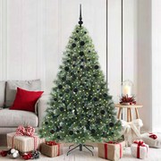vidaXL Árvore de Natal Artificial com 300 LEDs Verde 180 cm PE e PVC