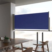 vidaXL Toldo lateral retrátil para pátio 100x300 cm azul