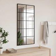 vidaXL Espelho de parede retangular 50x100 cm ferro preto