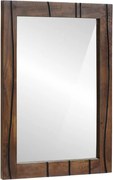 vidaXL Espelho de banheiro Montado na parede Castanho 70 x 50 x 2,5 cm
