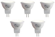 Conjunto de 5 lâmpadas LED G4 MR11 2.7W 210lm 3000K 12V
