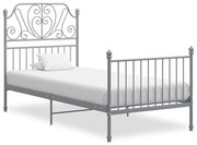 vidaXL Estrutura de cama 90x200 cm metal cinzento