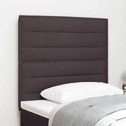 vidaXL Cabeceira Design Linhas Castanho 80 cm Tecido