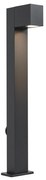 Candeeiro de chão moderno para exterior preto 65cm com tomada IP44 - Baleno Moderno