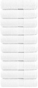 vidaXL Toalhas de bidé premium SOLUND 10 pcs 30x50 cm 600 gsm branco