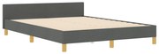 Cama vidaXL Cinza Escuro 140x200 cm em Tecido