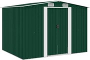 vidaXL Abrigo de jardim metal verde 257x205x178 cm