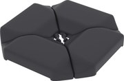 Outsunny Base para Guarda-sol de 4 peças para Cantilever Suporte para Guarda-sol de HDPE Reenchível com Água 77 kg ou Areia 100 kg | Aosom Portugal