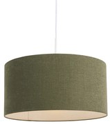 Candeeiro de suspensão branco com sombra verde 50 cm - Combi 1 Moderno