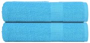 vidaXL Toalhas de banho 2 pcs 100x150 cm 360 gsm 100% algodão turquesa