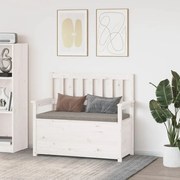 vidaXL Banco 112,5x51,5x96,5 cm madeira de pinho maciça branco