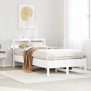 vidaXL Cama sem colchão 120x200 cm madeira de pinho maciça branco