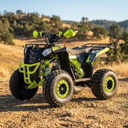 Mini moto 4 gasolina para crianças 125cc RFZ commander PRO R8 2024 semi-automático com marcha atrás Verde