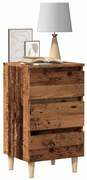 Mesa de cabeceira madeira velha 40x35x69 cm madeira trabalhada
