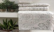 6 Toalhas de banho  jacquard - 550 gr/m2 -  100% algodão C/ Linho