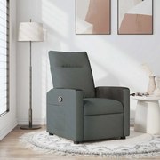 vidaXL Poltrona reclinável tecido cinzento-escuro