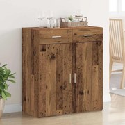 vidaXL Armário de Armazenamento Madeira Velha 80x42,5x93,5 cm Madeira Projetada
